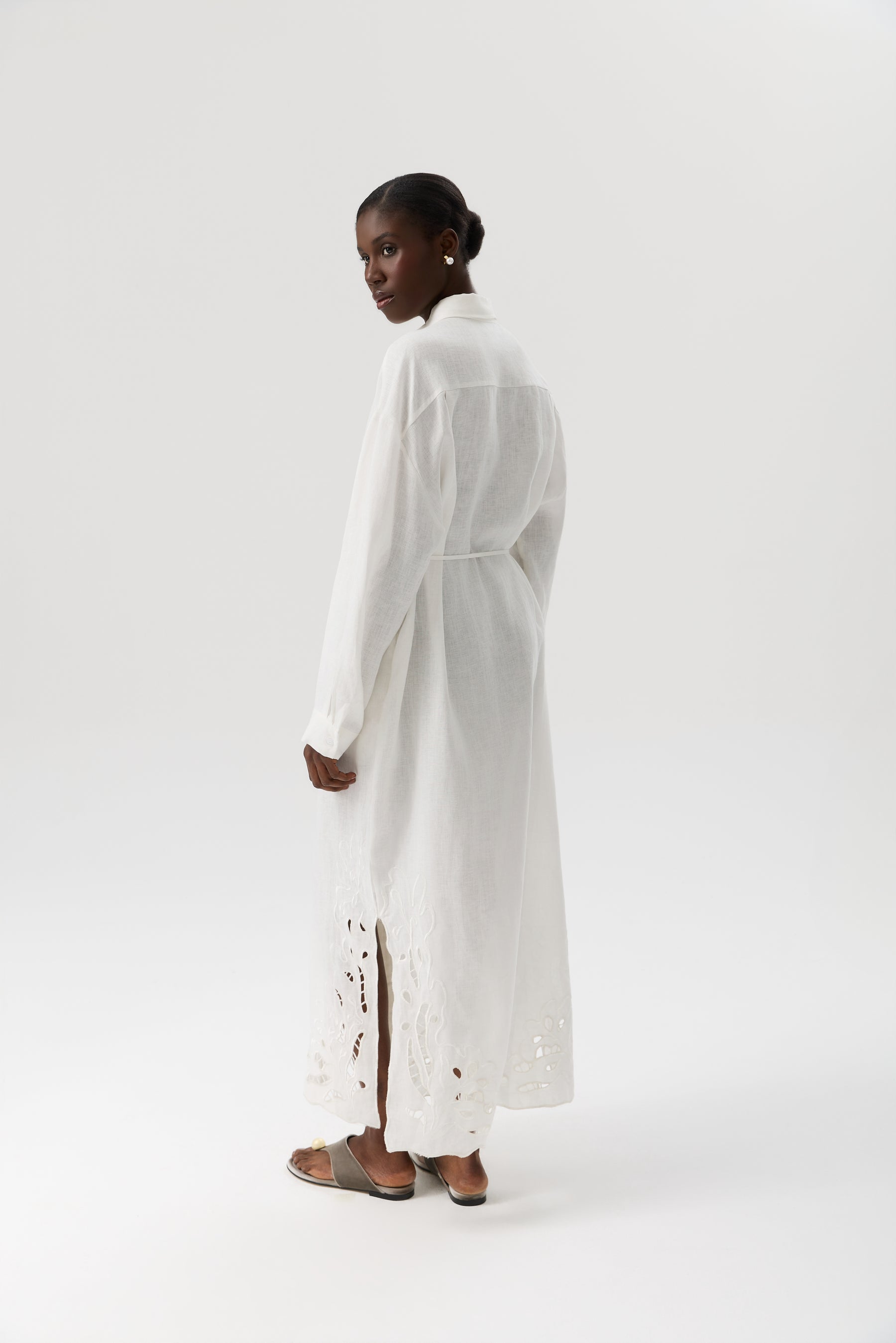 SUKIENKA DENTELLE LINEN MAXI