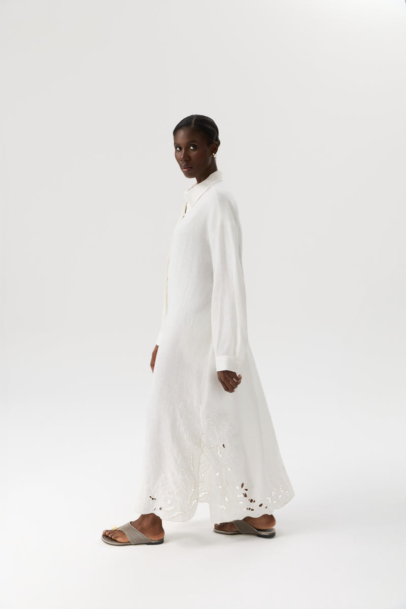 SUKIENKA DENTELLE LINEN MAXI