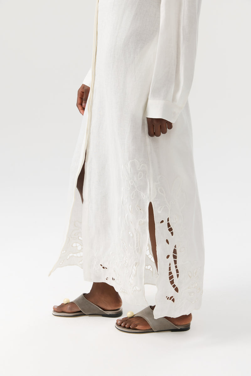 SUKIENKA DENTELLE LINEN MAXI