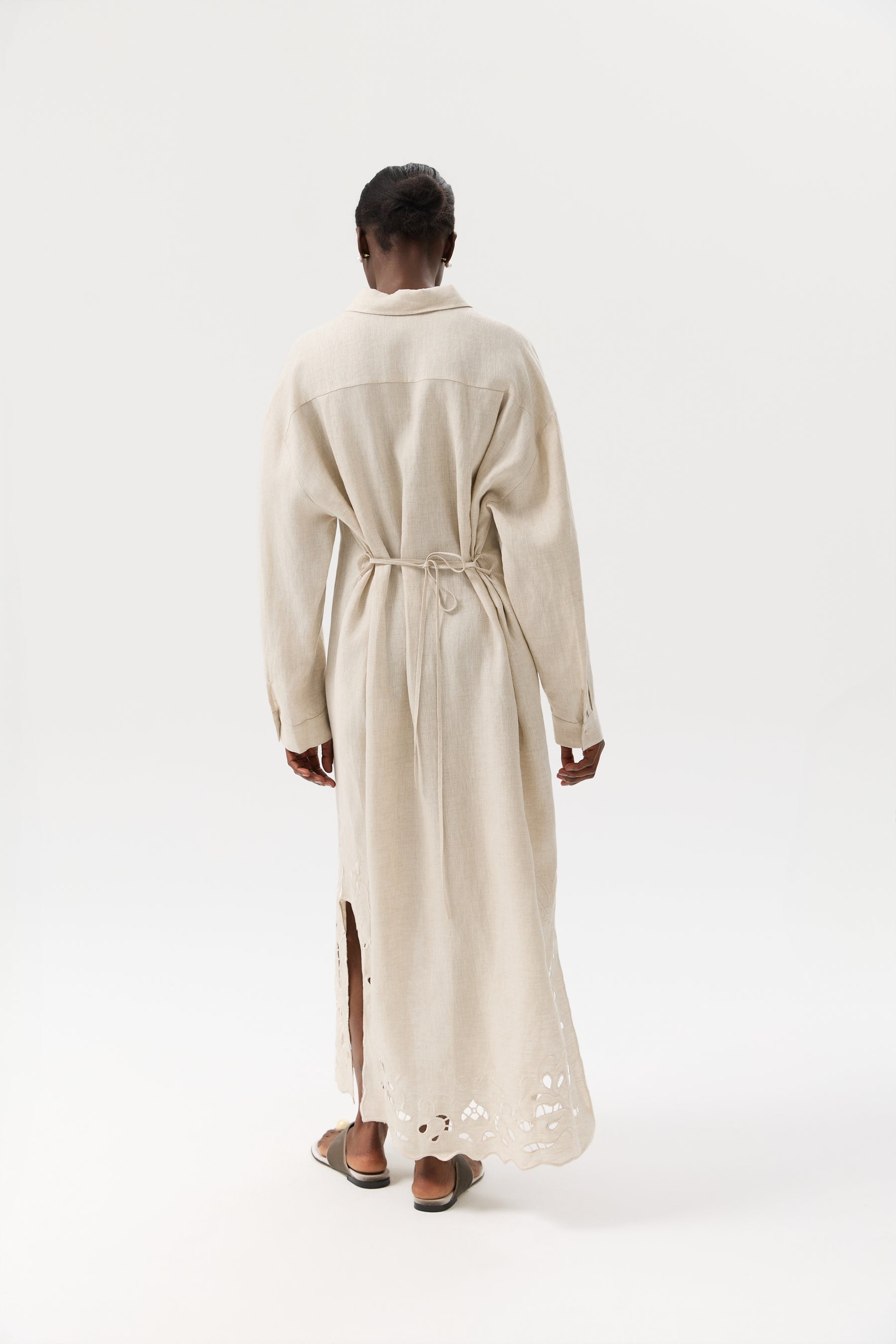 SUKIENKA DENTELLE LINEN MAXI