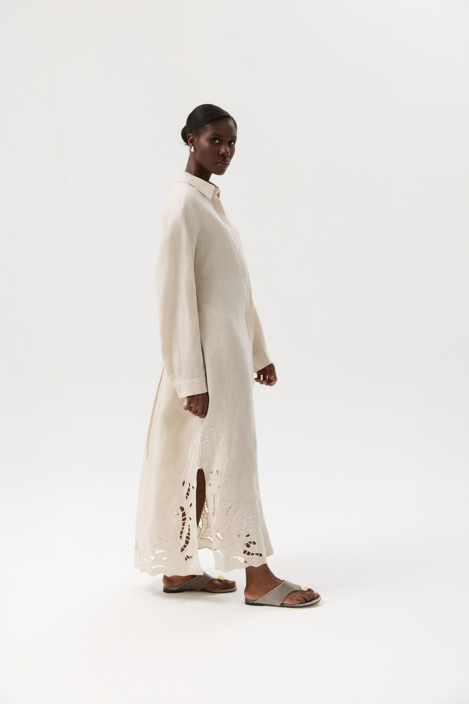 SUKIENKA DENTELLE LINEN MAXI