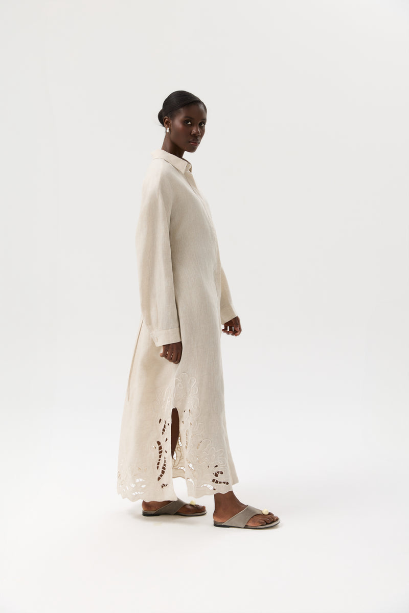 SUKIENKA DENTELLE LINEN MAXI