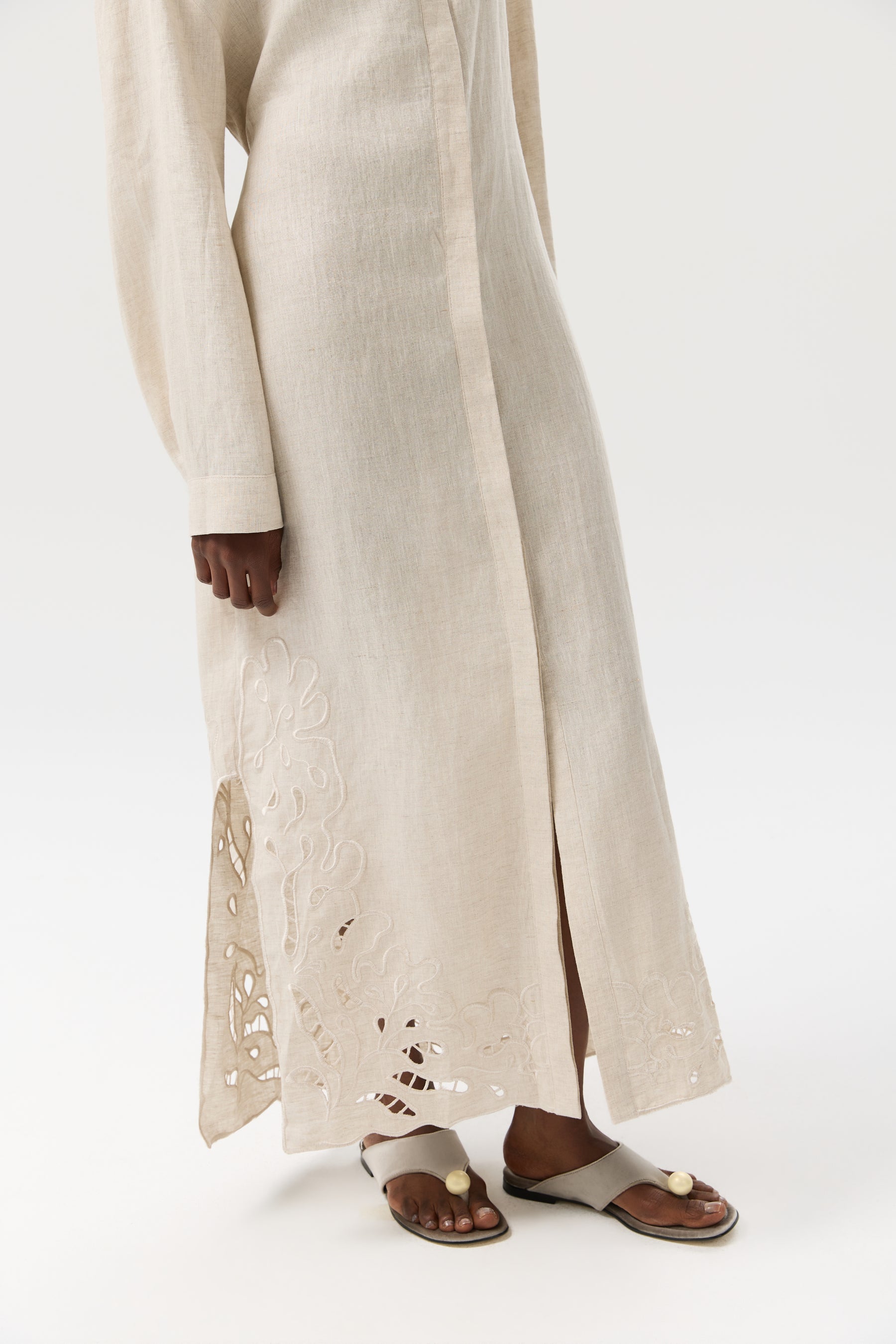SUKIENKA DENTELLE LINEN MAXI