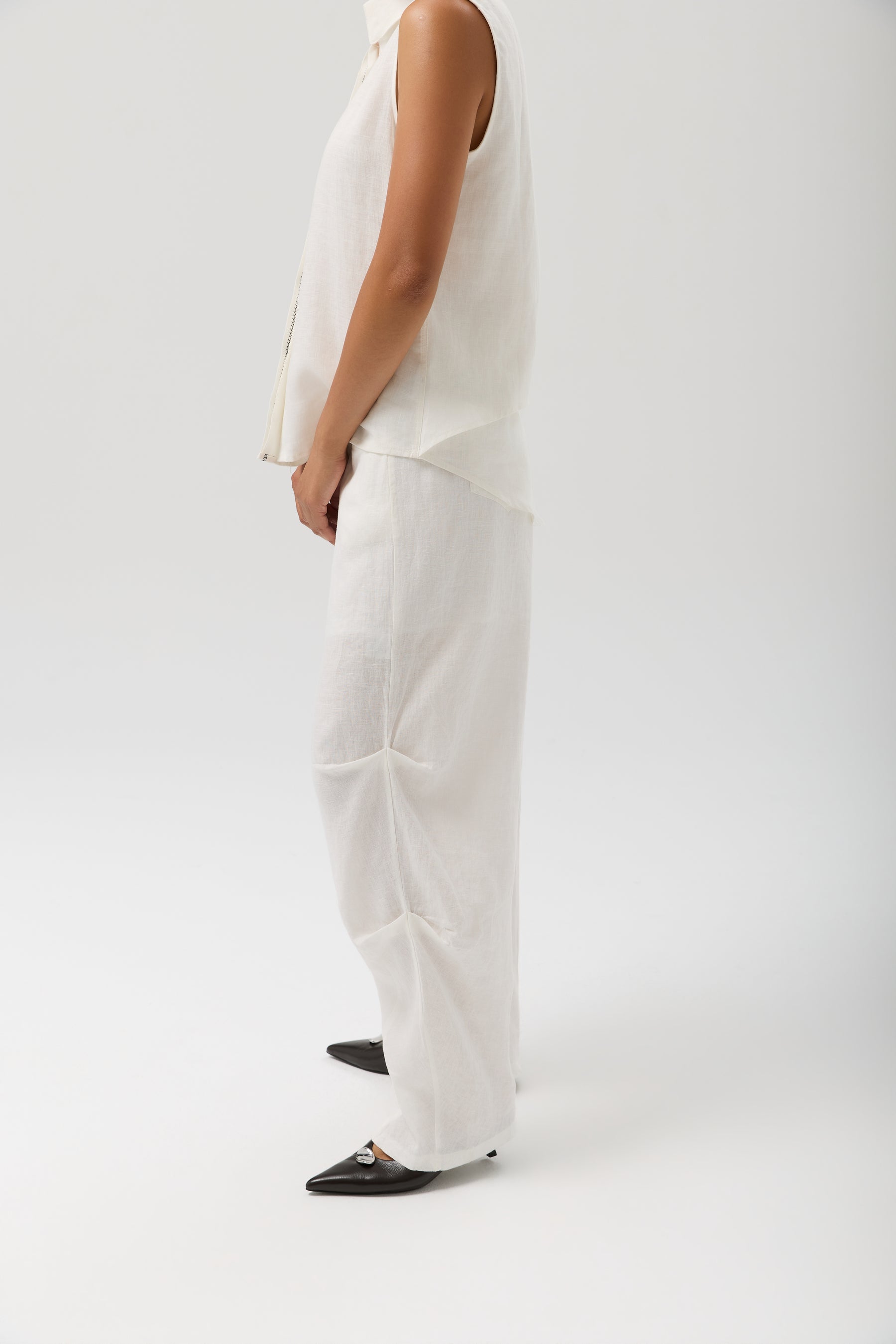 SPODNIE LINEN SIDE FORM