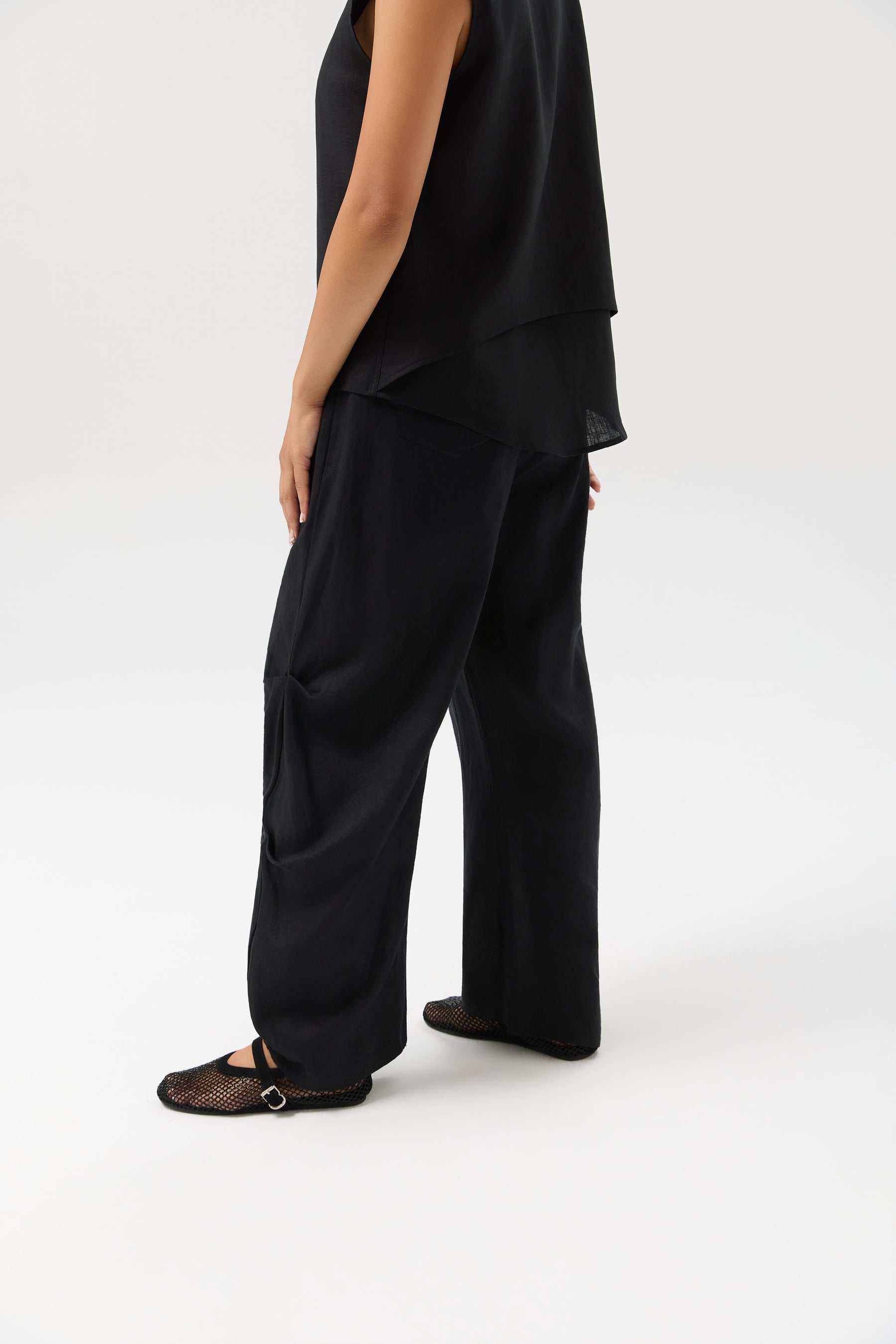 SPODNIE LINEN SIDE FORM