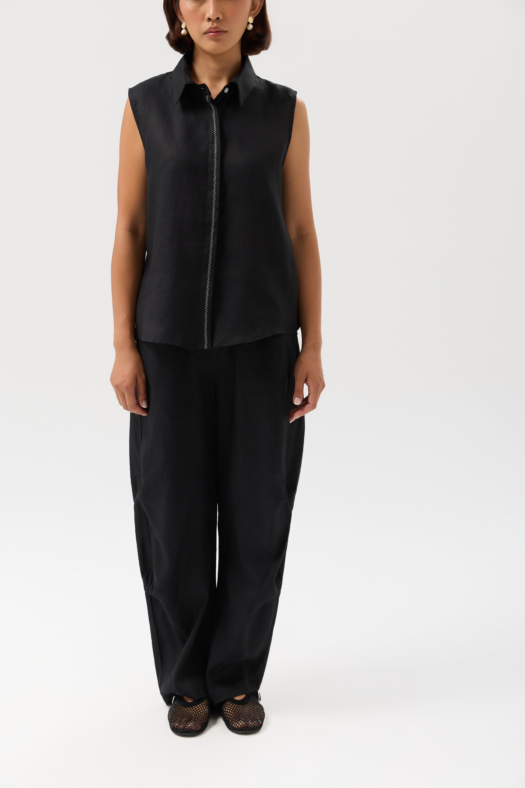 SPODNIE LINEN SIDE FORM