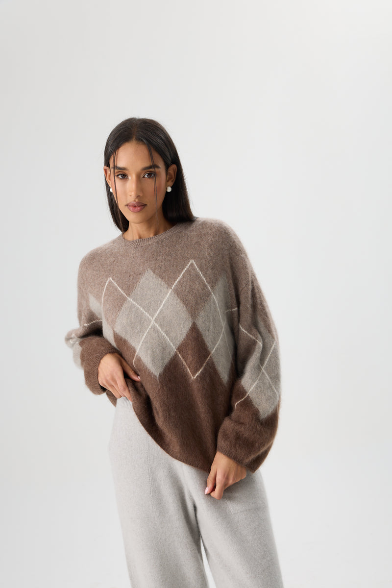 SWETER MOCHA ARYGLE