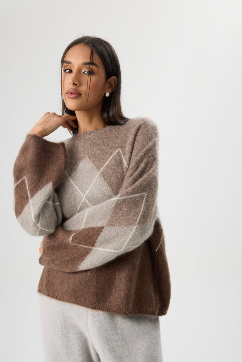 SWETER MOCHA ARYGLE