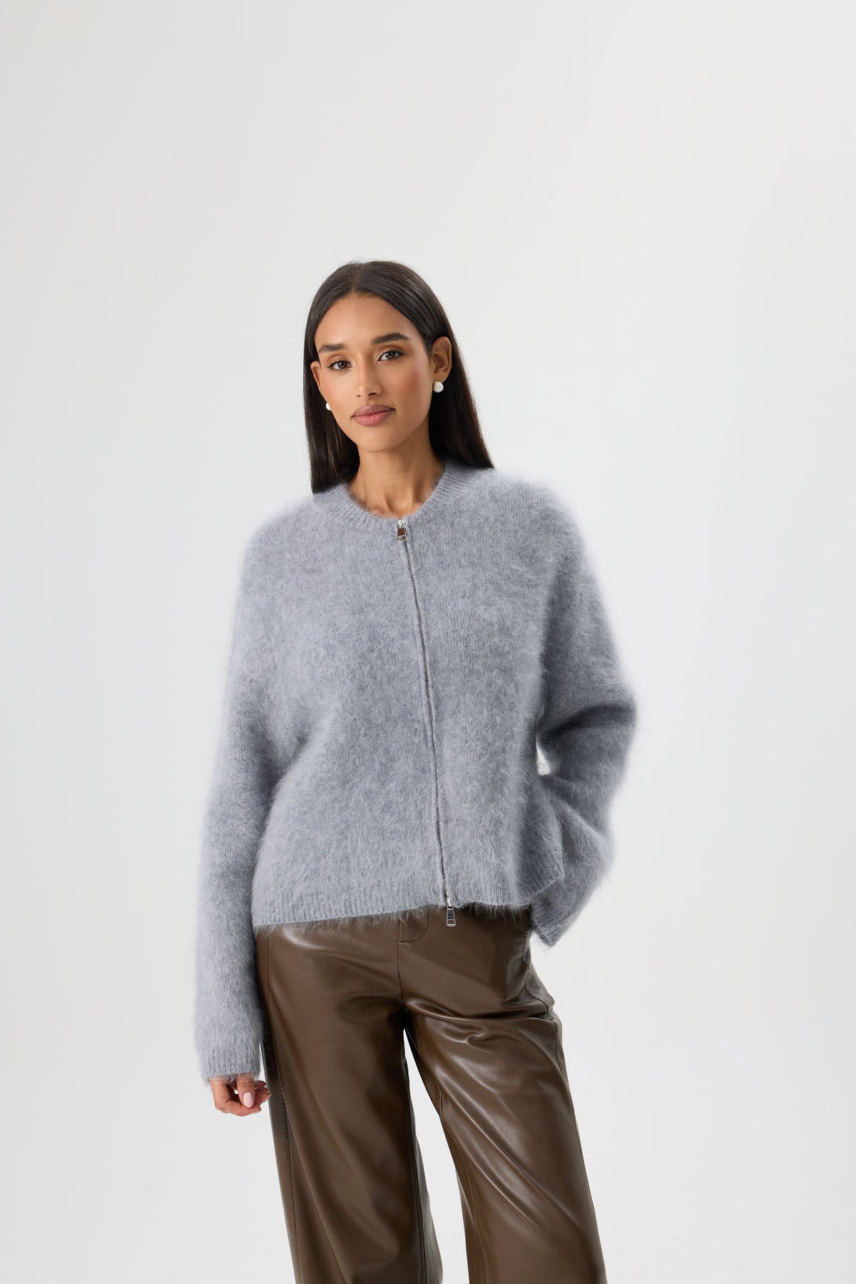 SWETER WOOL CLOUD ZIP