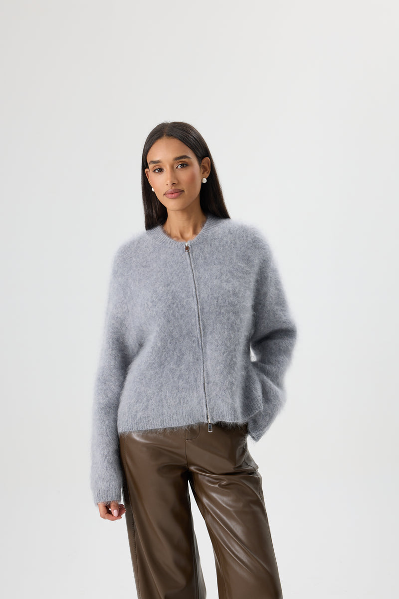 SWETER WOOL CLOUD ZIP
