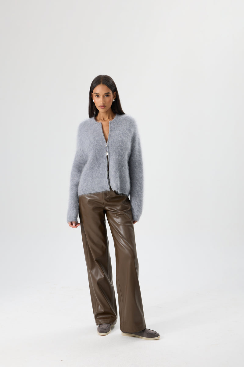 SWETER WOOL CLOUD ZIP