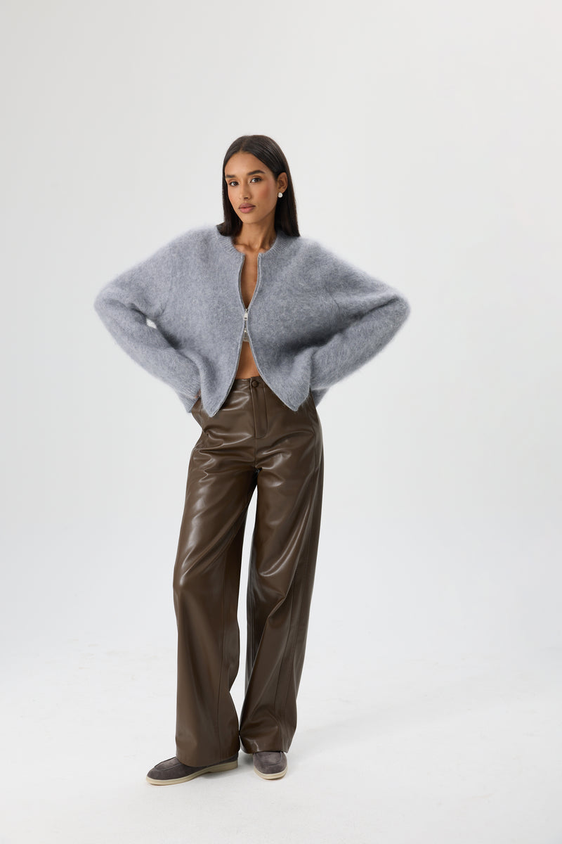 SWETER WOOL CLOUD ZIP