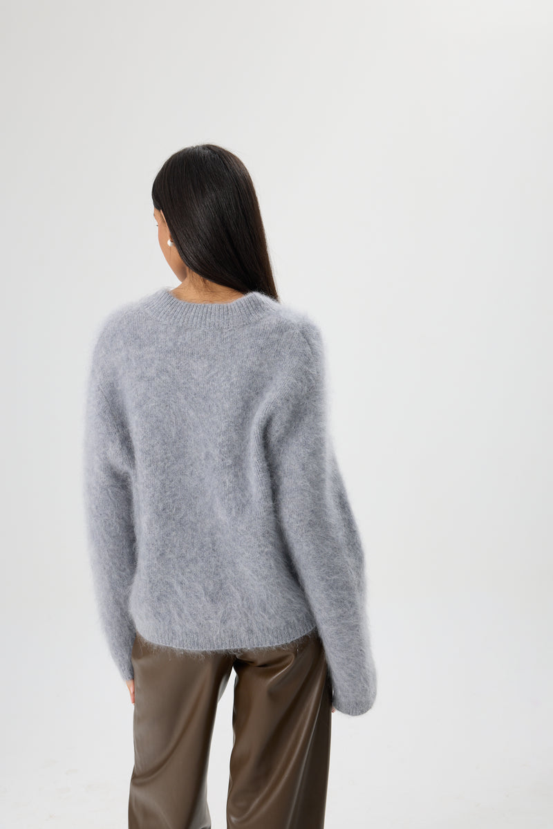 SWETER WOOL CLOUD ZIP