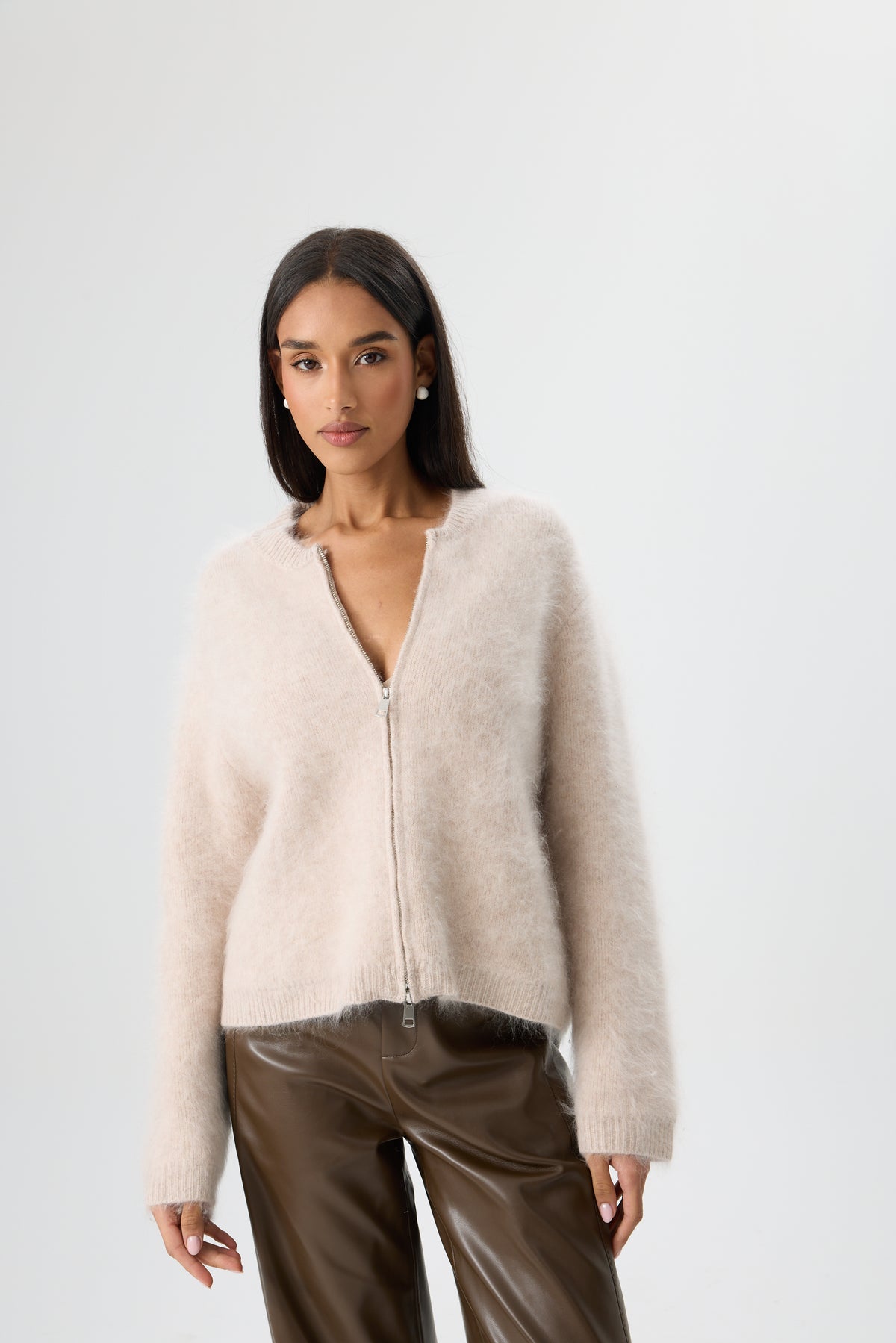 SWETER WOOL CLOUD ZIP