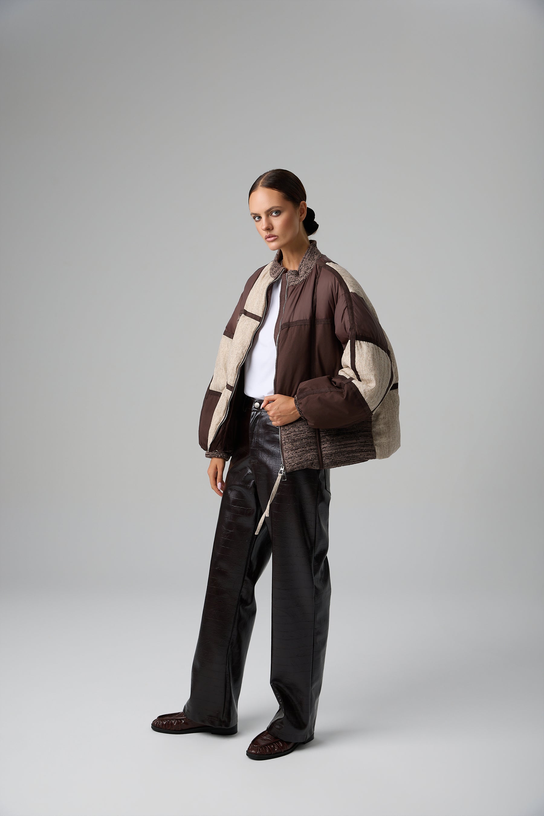 KURTKA MOSAIC BROWN