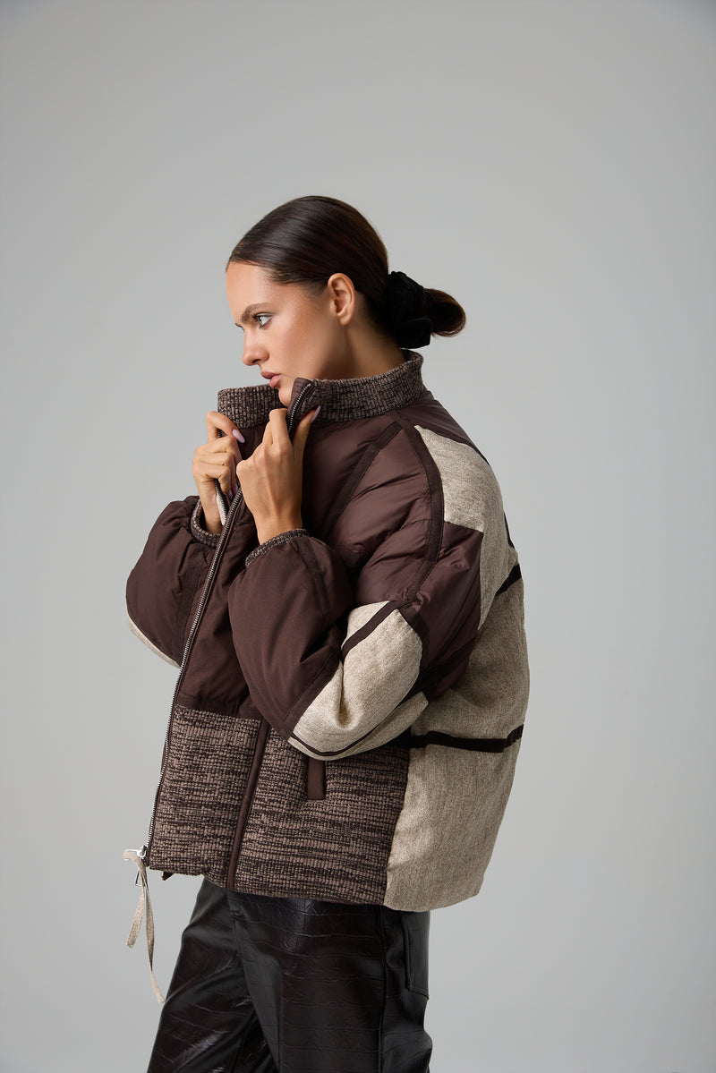KURTKA MOSAIC BROWN