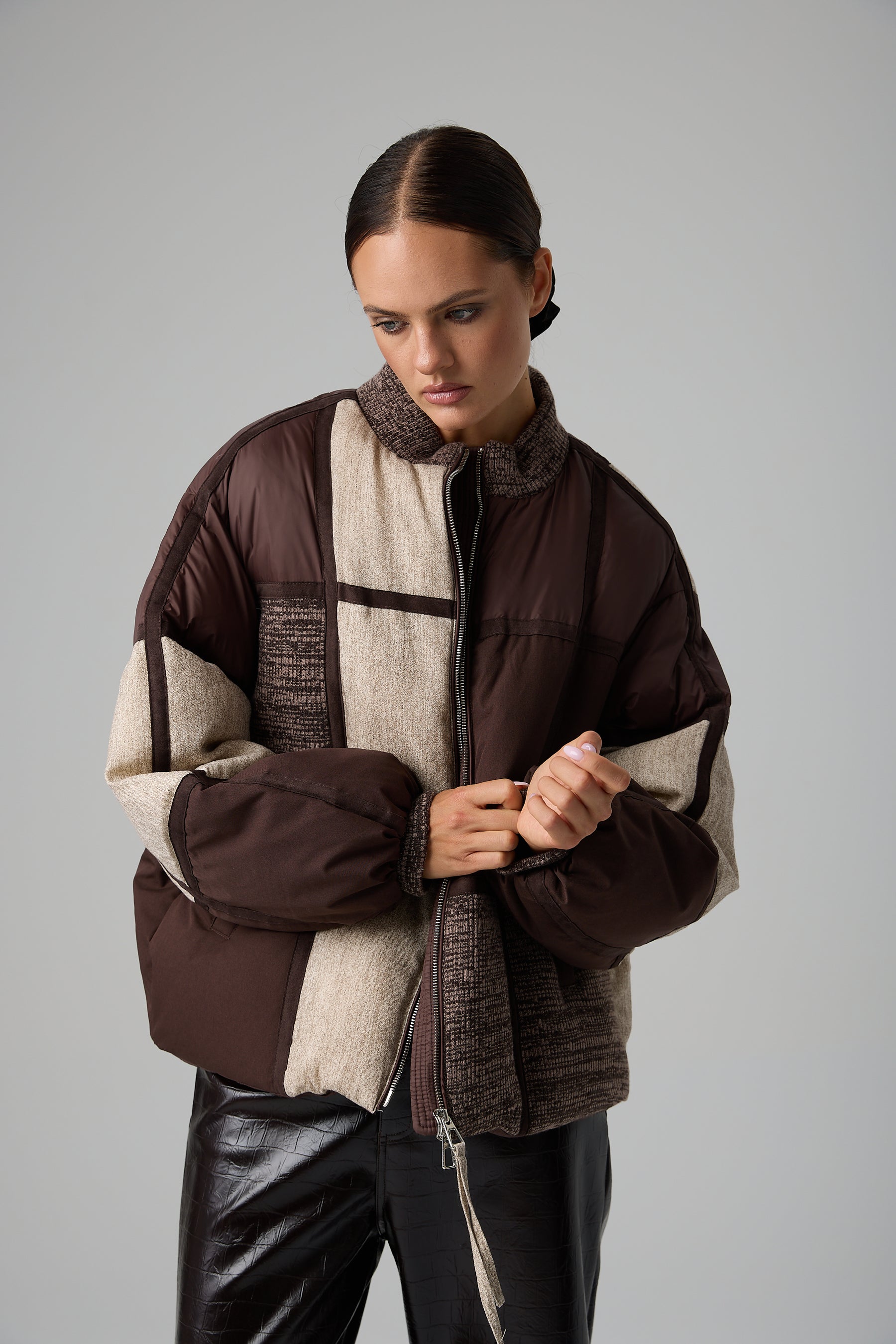KURTKA MOSAIC BROWN