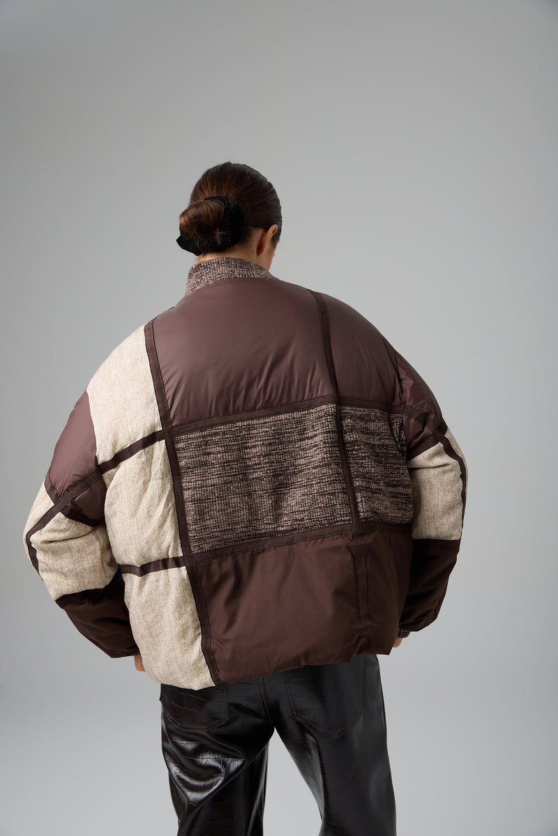KURTKA MOSAIC BROWN
