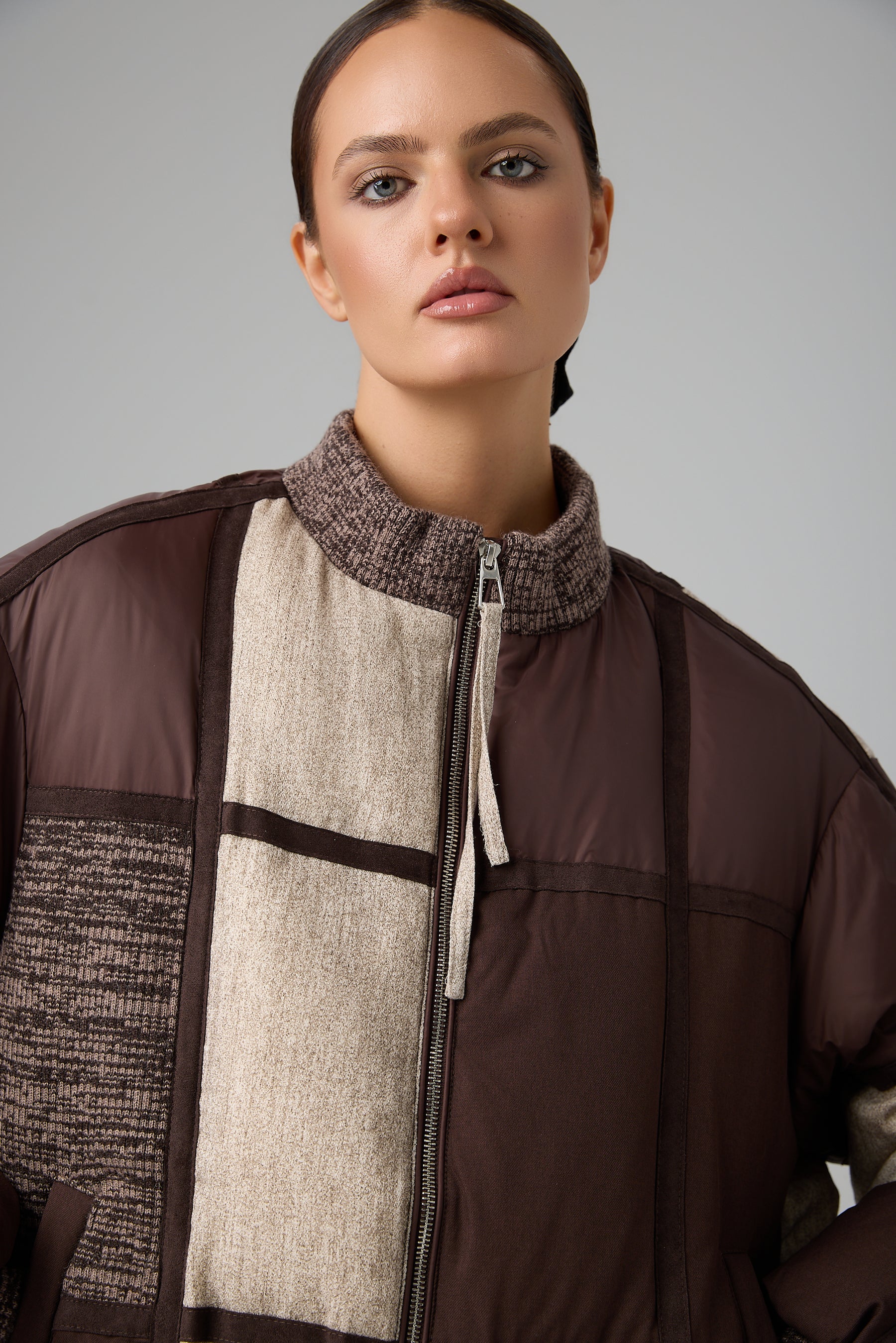 KURTKA MOSAIC BROWN