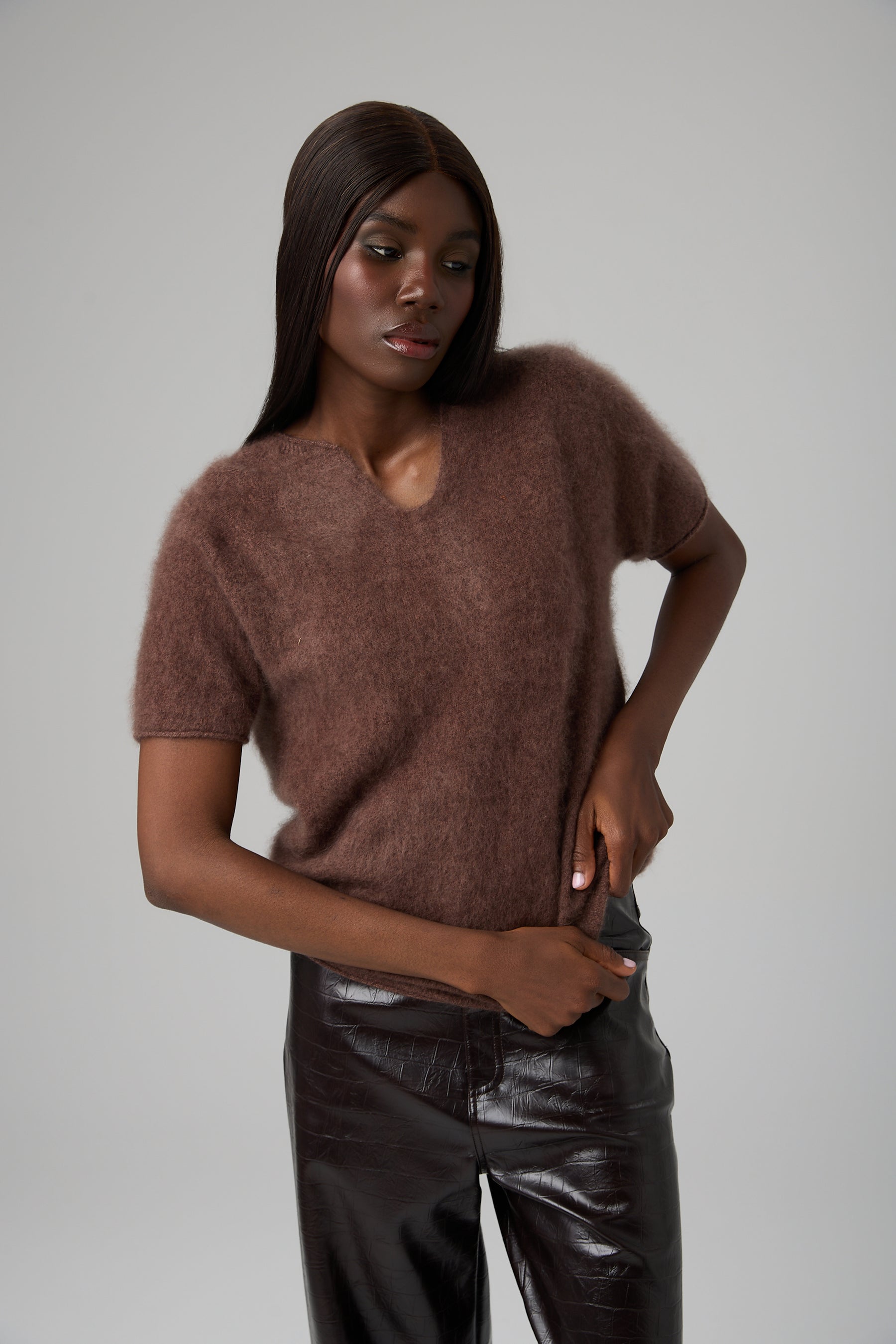 SWETER V-NECK CASHMERE BLEND