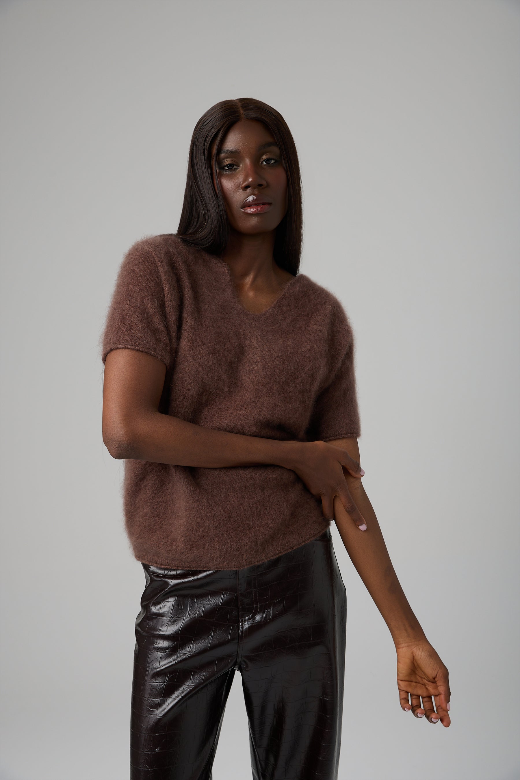 SWETER V-NECK CASHMERE BLEND