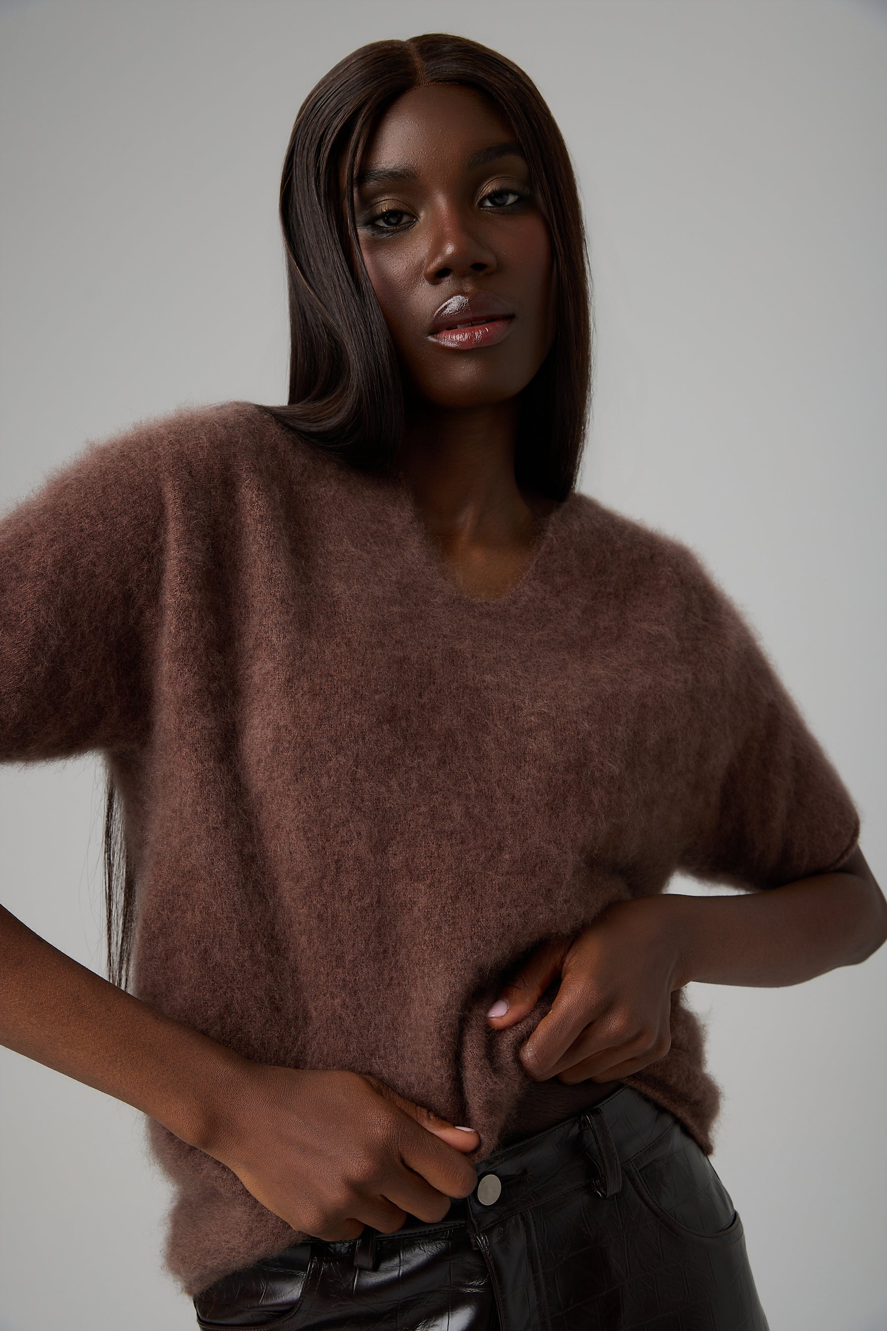 SWETER V-NECK CASHMERE BLEND