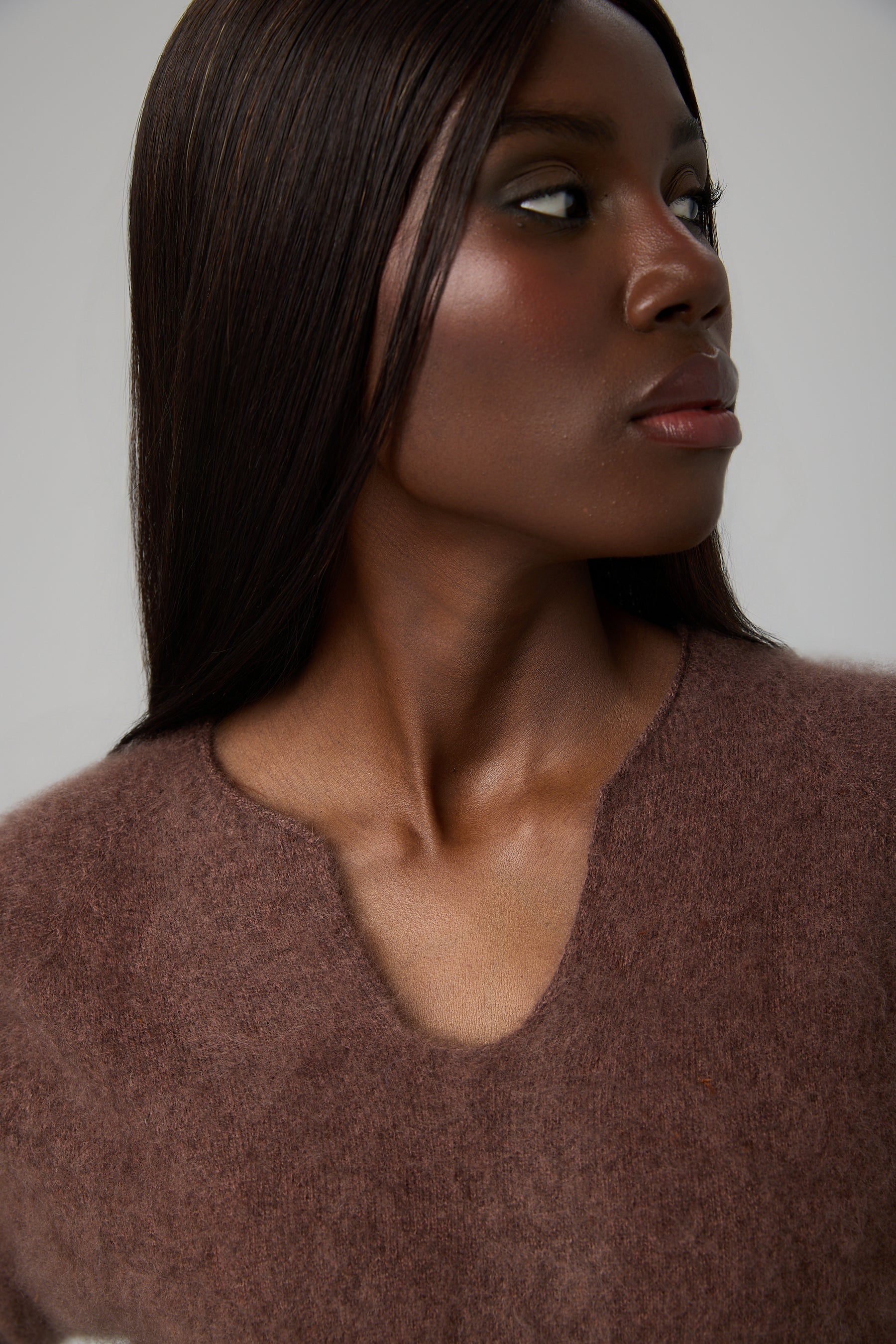 SWETER V-NECK CASHMERE BLEND