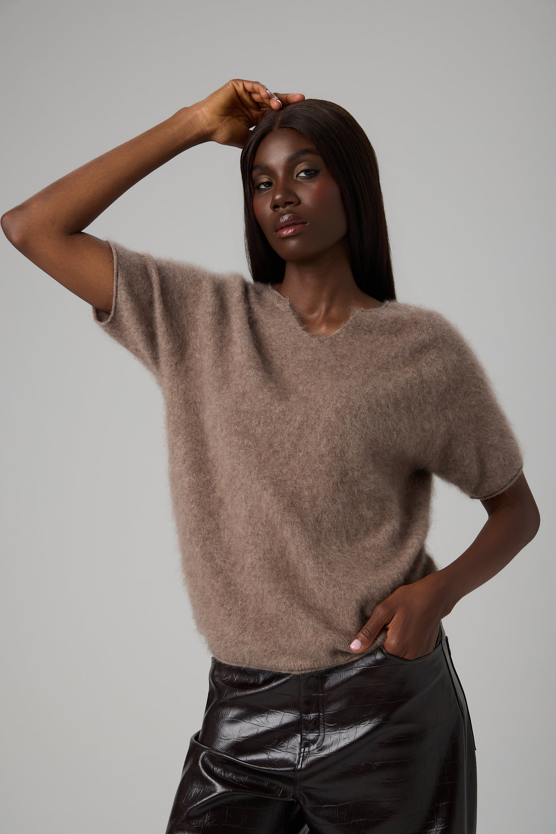 SWETER V-NECK CASHMERE BLEND