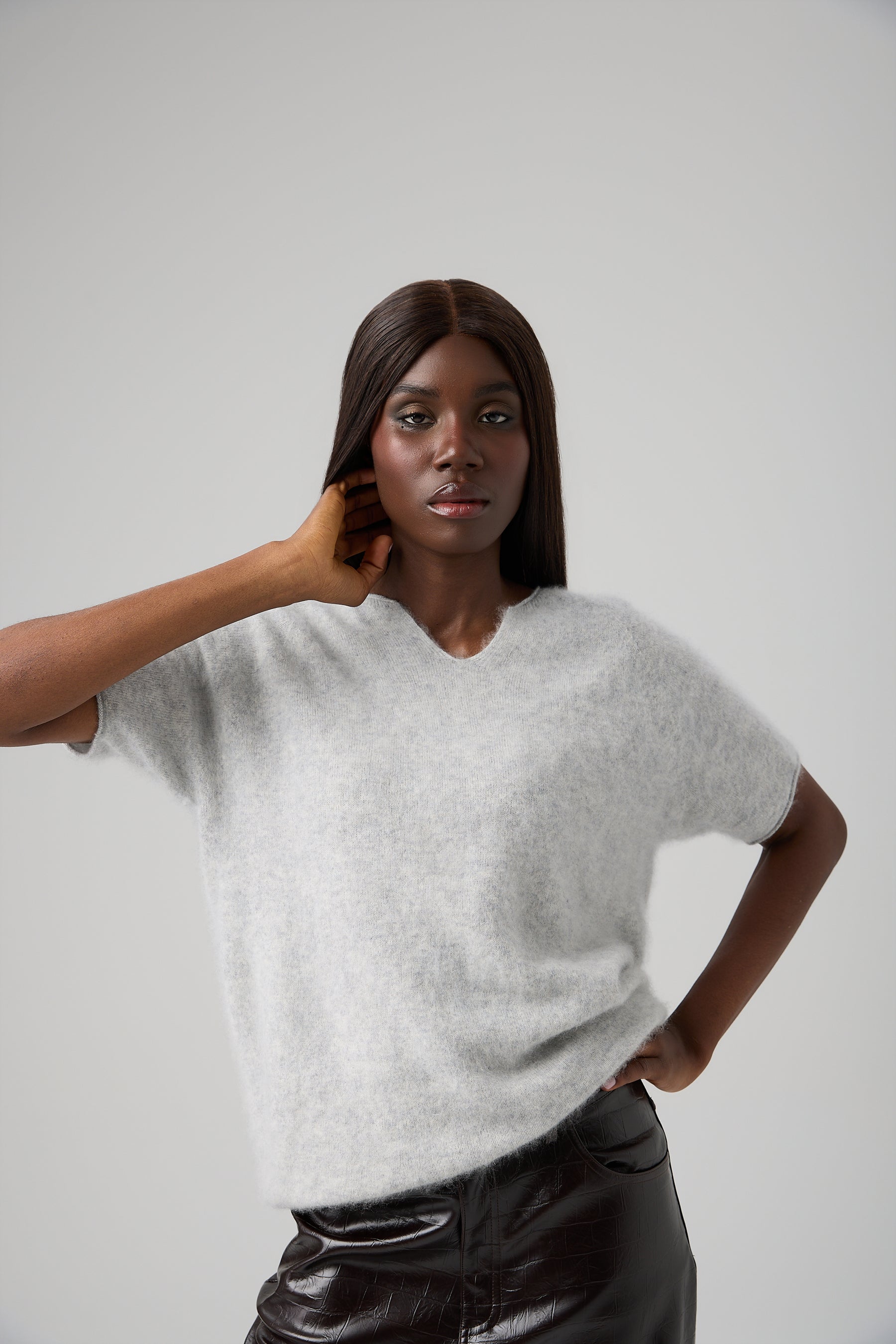 SWETER V-NECK CASHMERE BLEND