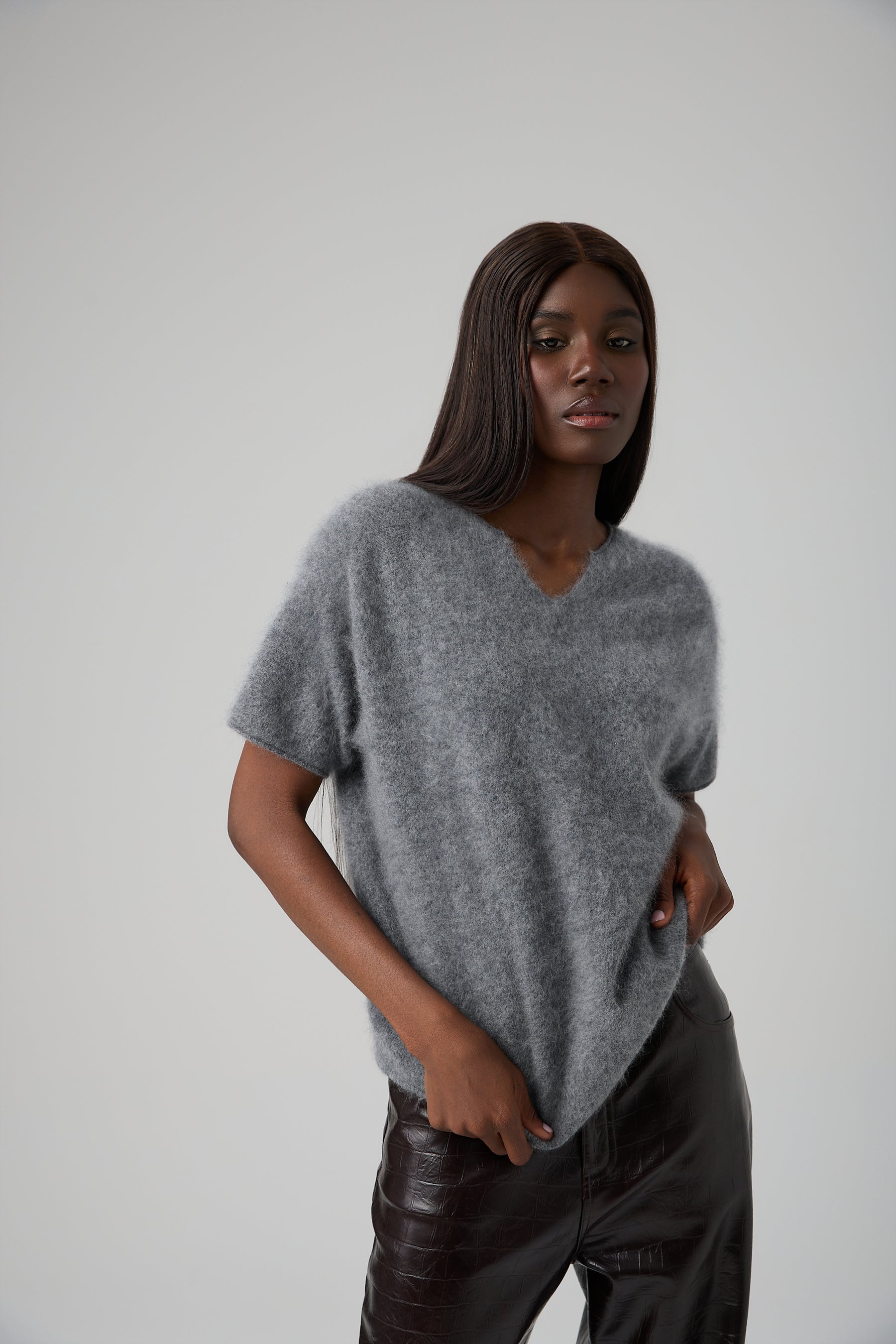 SWETER V-NECK CASHMERE BLEND