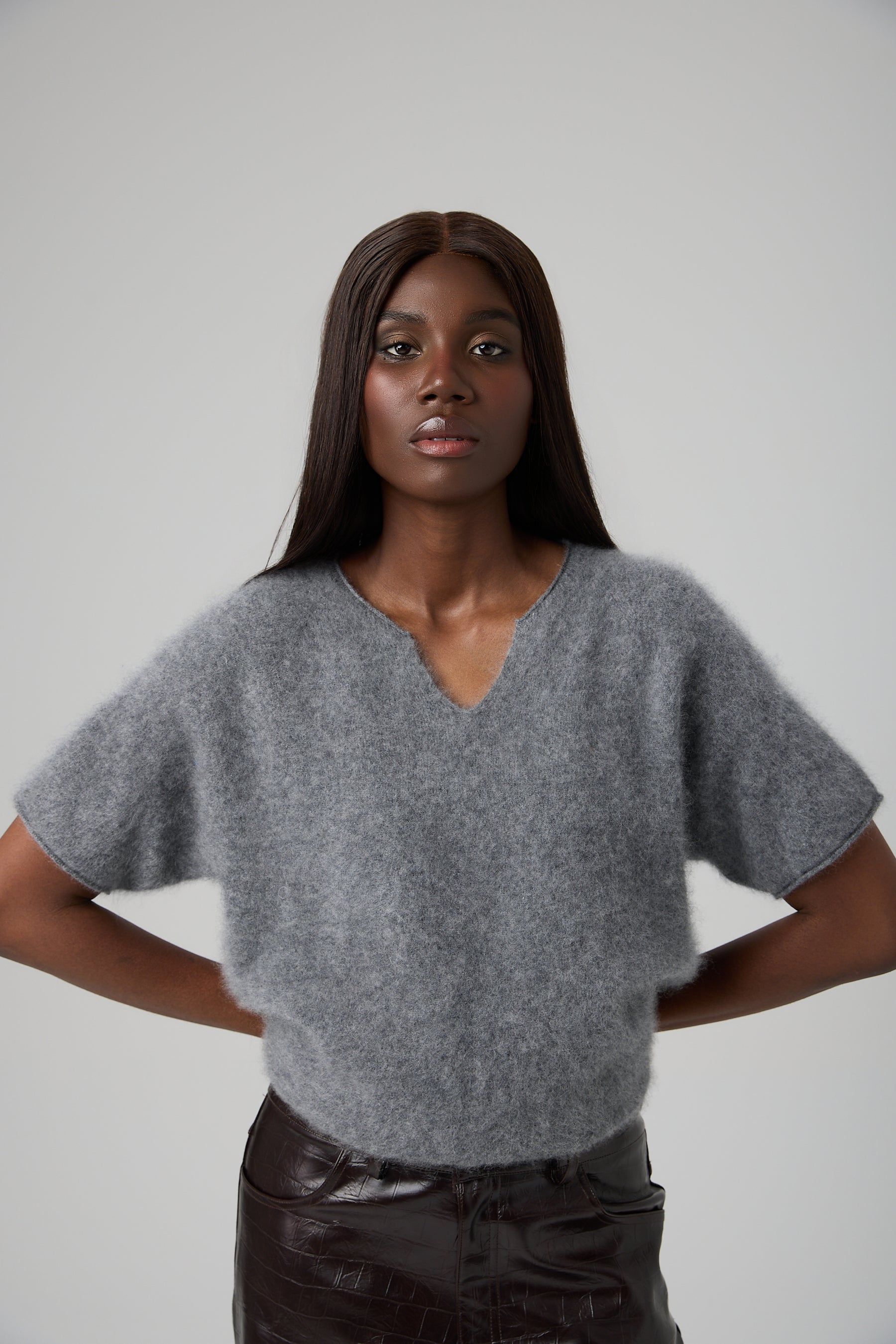 SWETER V-NECK CASHMERE BLEND