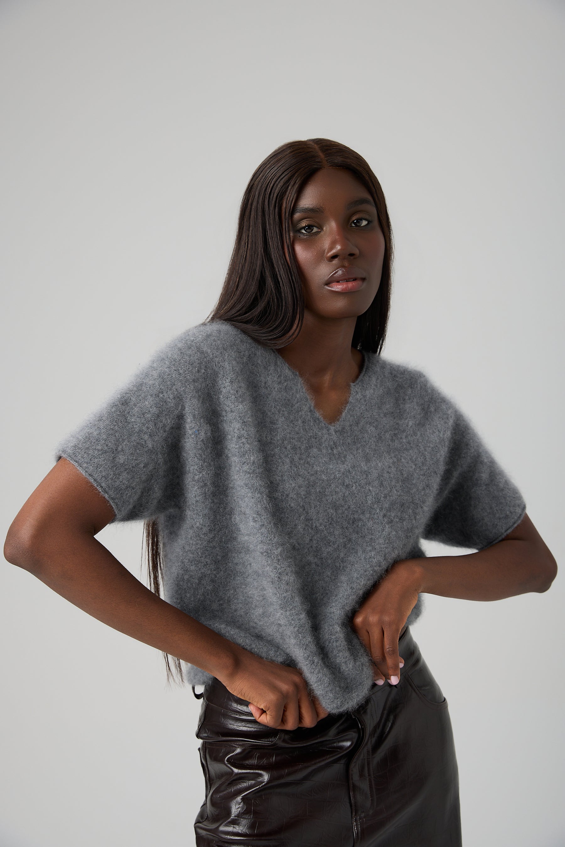 SWETER V-NECK CASHMERE BLEND