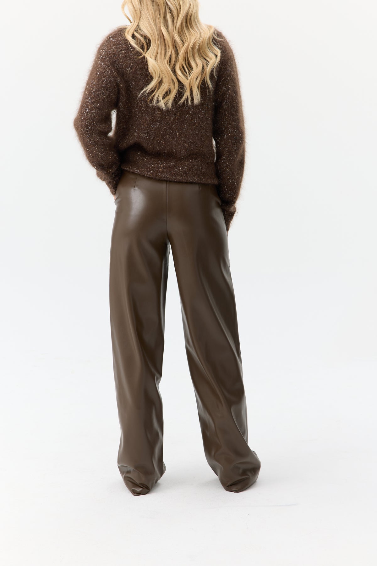 SPODNIE LEATHER WIDE