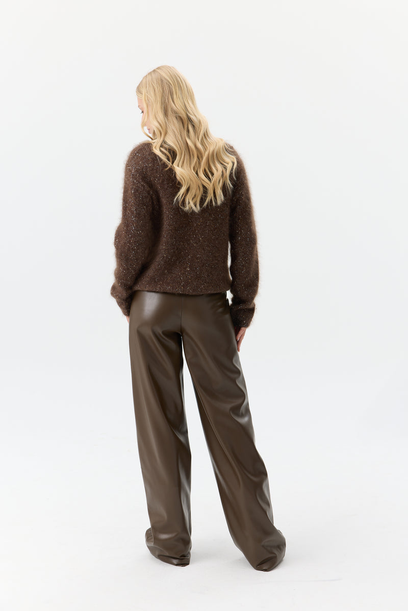 SPODNIE LEATHER WIDE