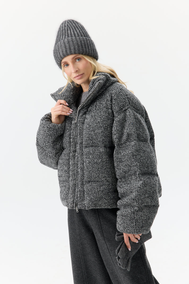 KURTKA MELANGE PUFFER