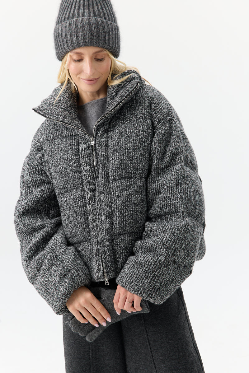 KURTKA MELANGE PUFFER