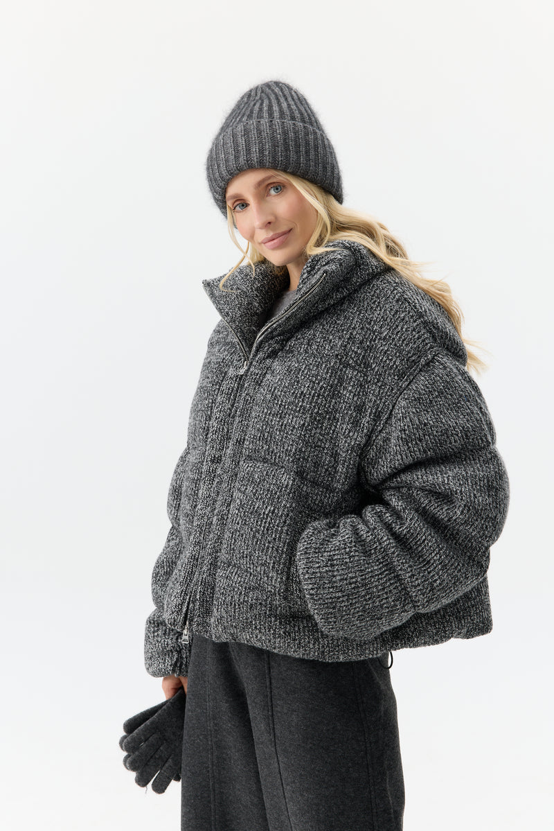 KURTKA MELANGE PUFFER