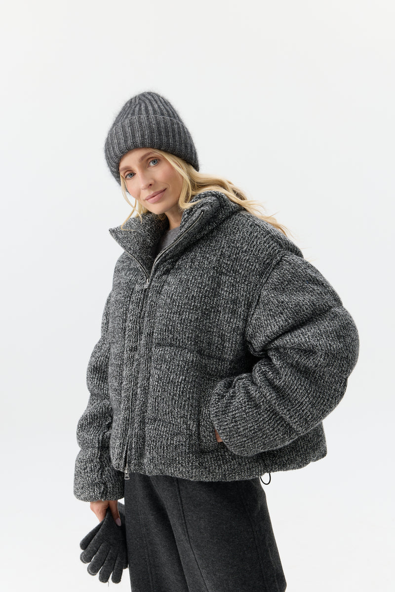 KURTKA MELANGE PUFFER