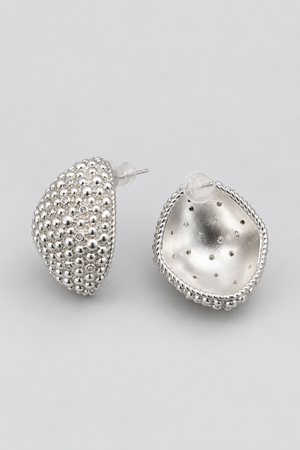 KOLCZYKI GRAIN SILVER