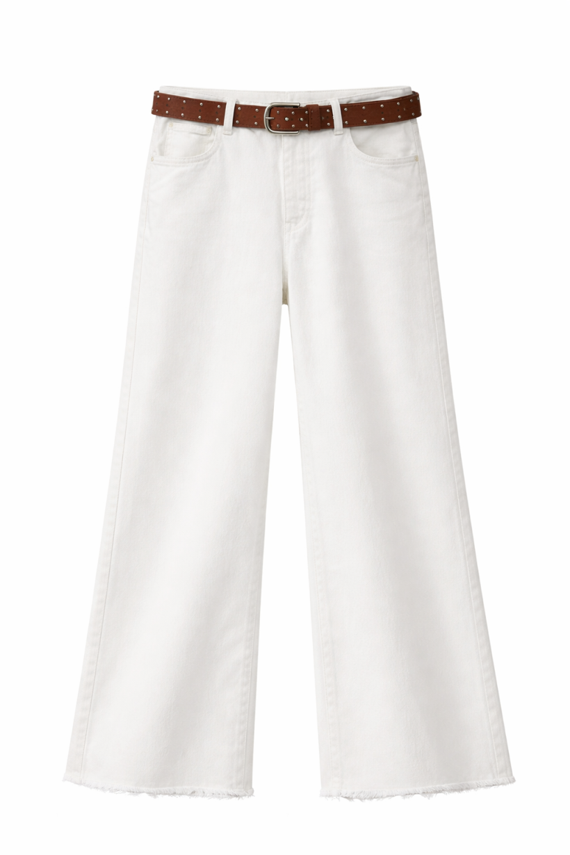 SPODNIE DENIM STRZĘPIONY DÓŁ