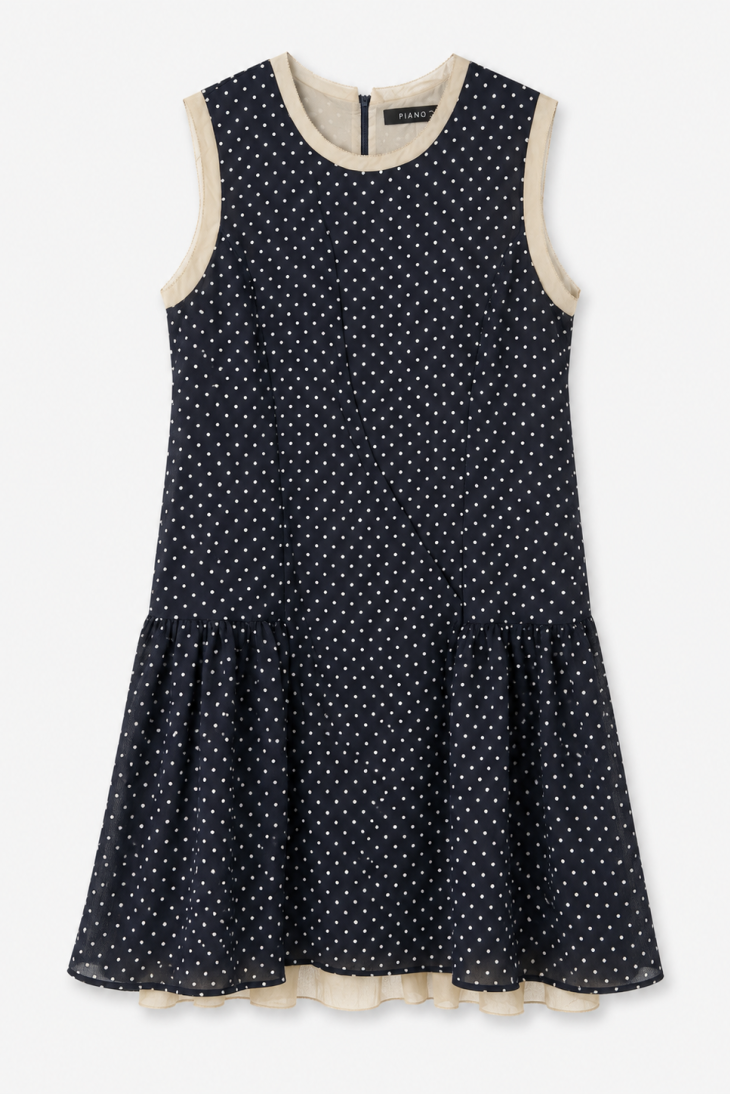 SUKIENKA NAVY DOTS