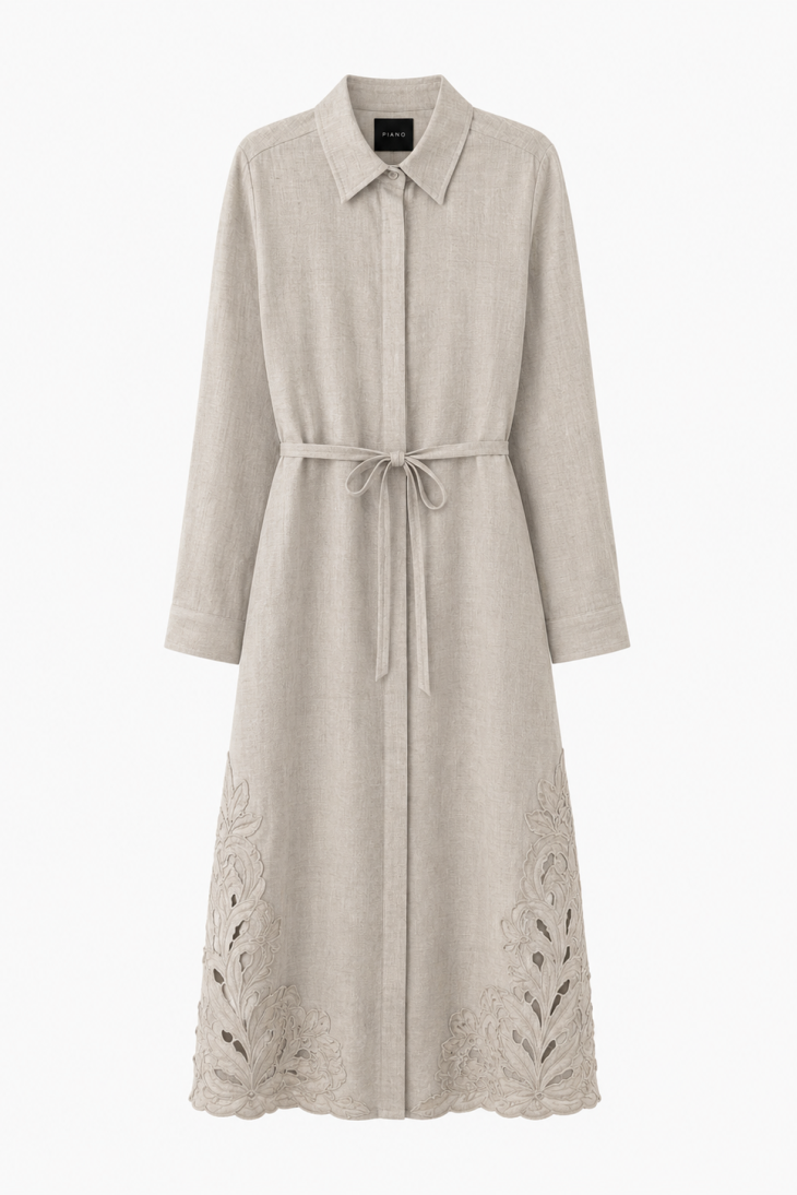 SUKIENKA DENTELLE LINEN MAXI