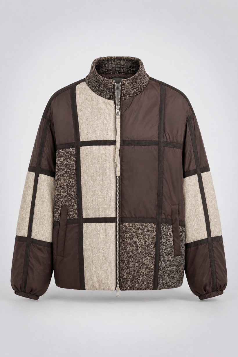 KURTKA MOSAIC BROWN
