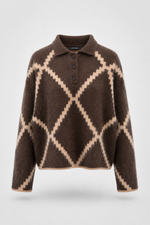 SWETER ARGYLE POLO