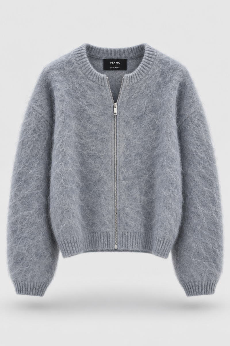 SWETER WOOL CLOUD ZIP