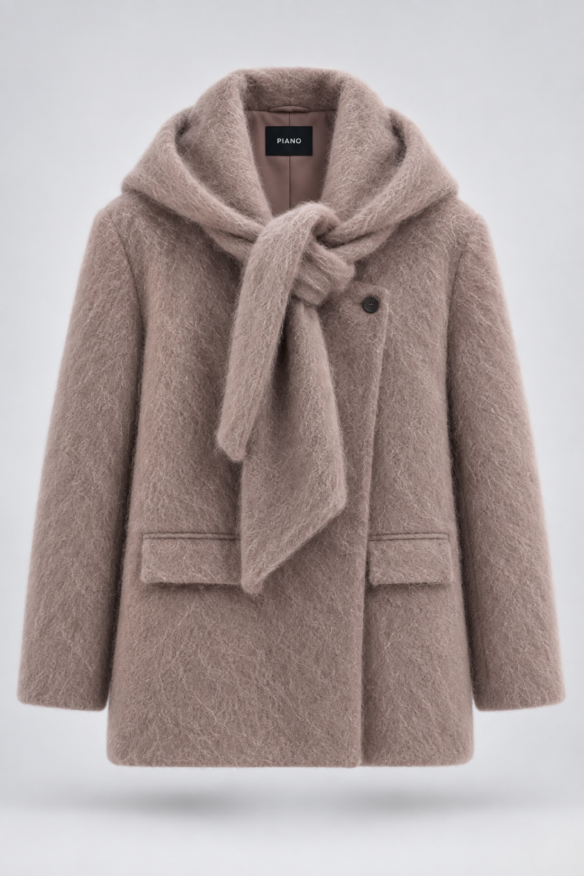 PŁASZCZ WOOL SCARF LUXE