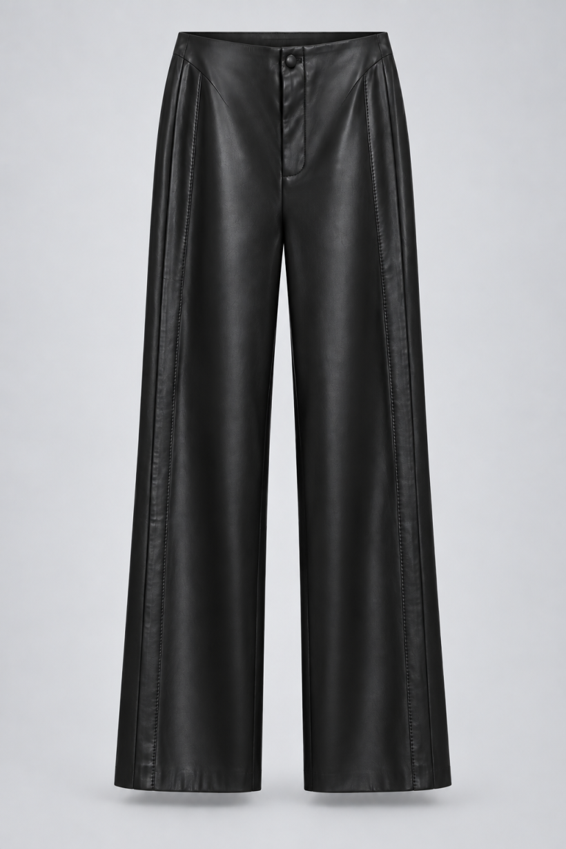 SPODNIE LEATHER WIDE