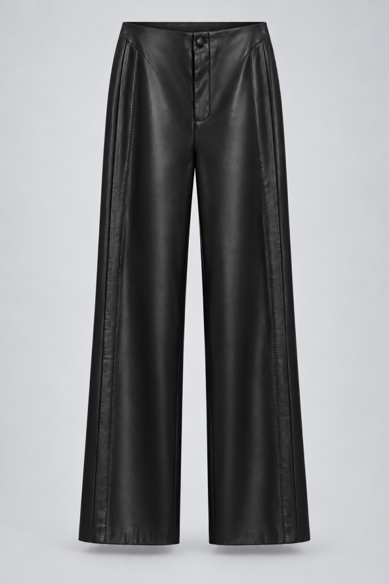 SPODNIE LEATHER WIDE